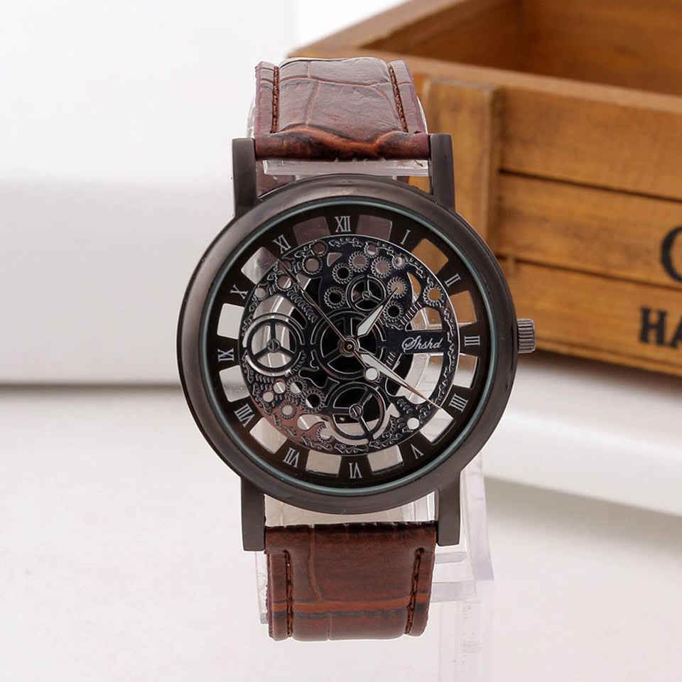 Fashion Wrist Watch Leather Number 01