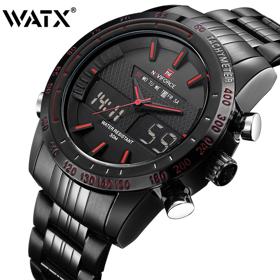Watches Men's Quartz Digital Analog Clock Number 12
