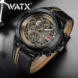 Mens Watches Leather Wrist Waterproof Number 36
