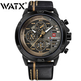 Mens Watches Leather Wrist Waterproof Number 36