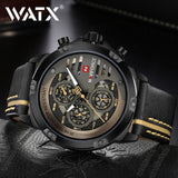 Mens Watches Leather Wrist Waterproof Number 36