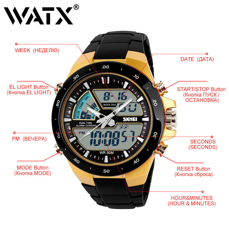 Wristwatches Alarm 30M Waterproof Military Number 07