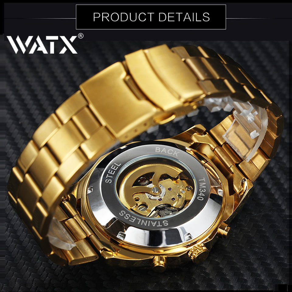 Watch Skull Golden Stainless Steel Number 15