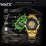 Watch Skull Golden Stainless Steel Number 15