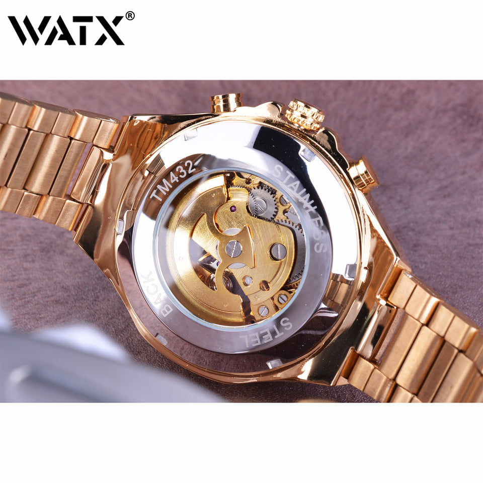 Gold Watch Automatic Skeleton Number 21