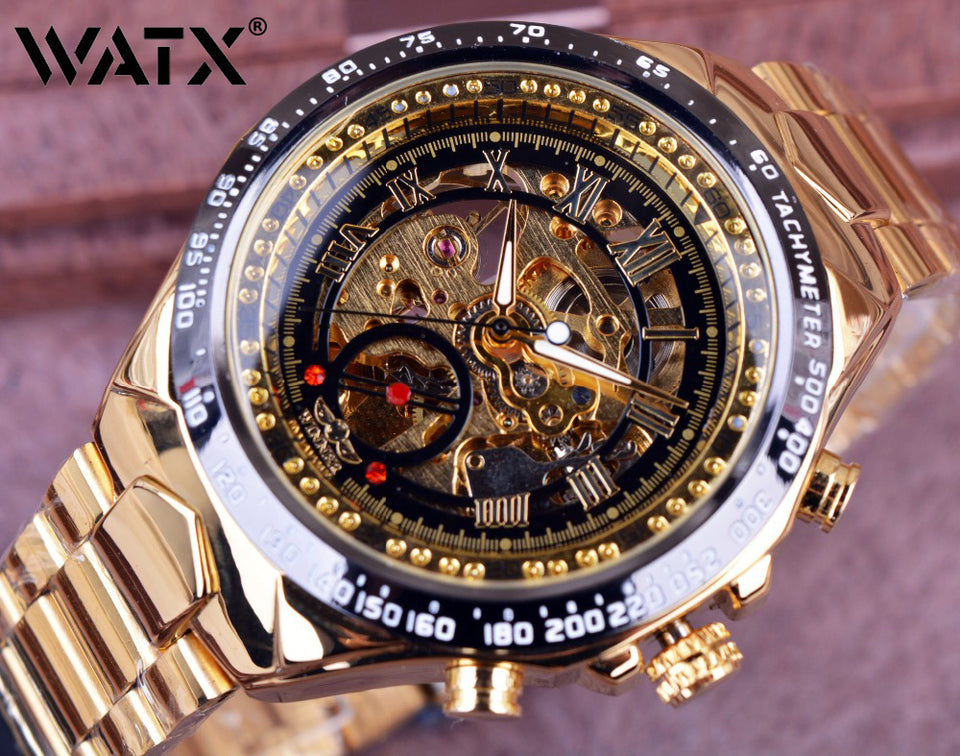Gold Watch Automatic Skeleton Number 21