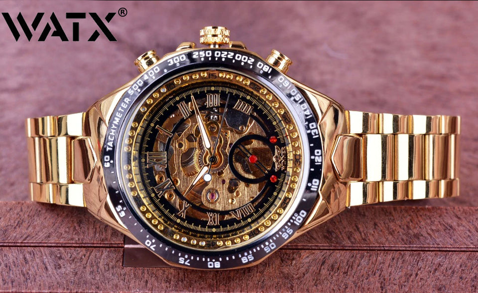 Gold Watch Automatic Skeleton Number 21