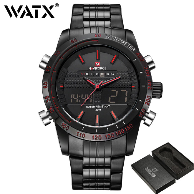 Watches Men's Quartz Digital Analog Clock Number 12