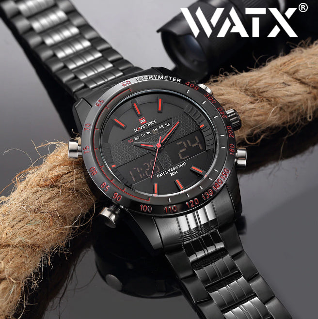 Watches Men's Quartz Digital Analog Clock Number 12
